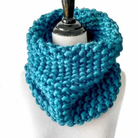 (30% Off) Cowl Short - Luxe Bubble Fluff in Solid Teal by Nickichicki