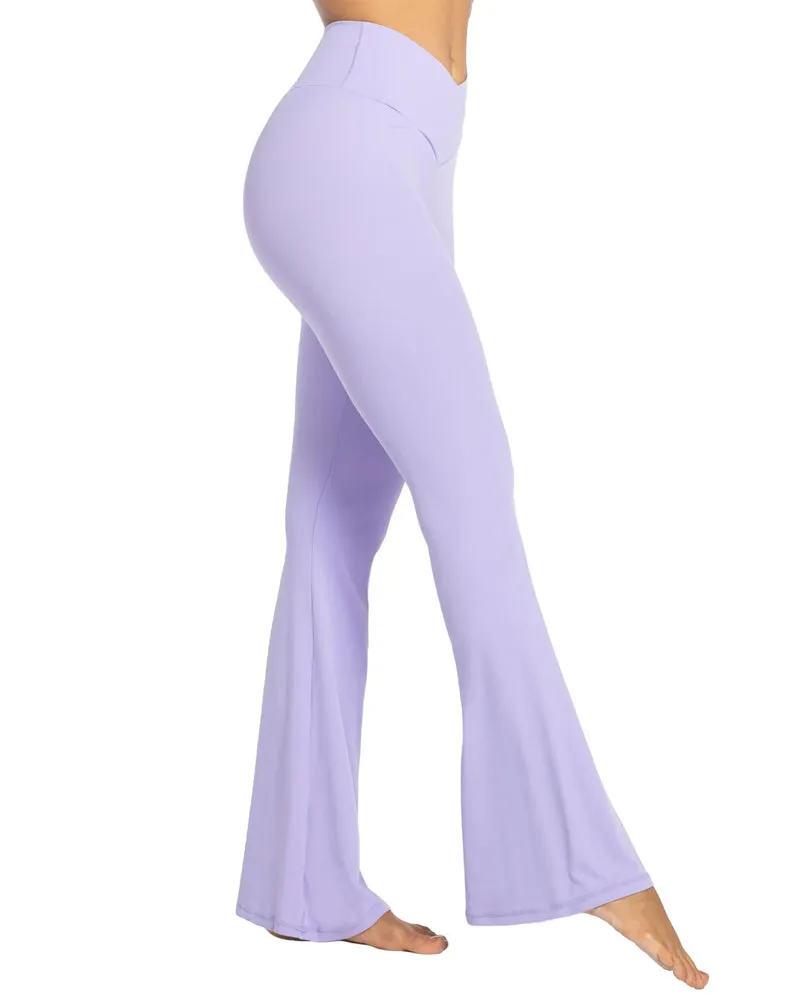 32'' Women's Cross Waist Flared Leggings