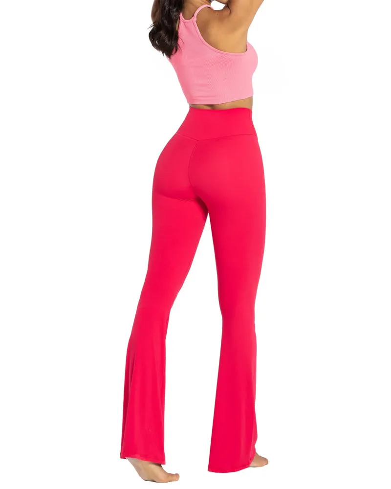 32'' Women's Cross Waist Flared Leggings