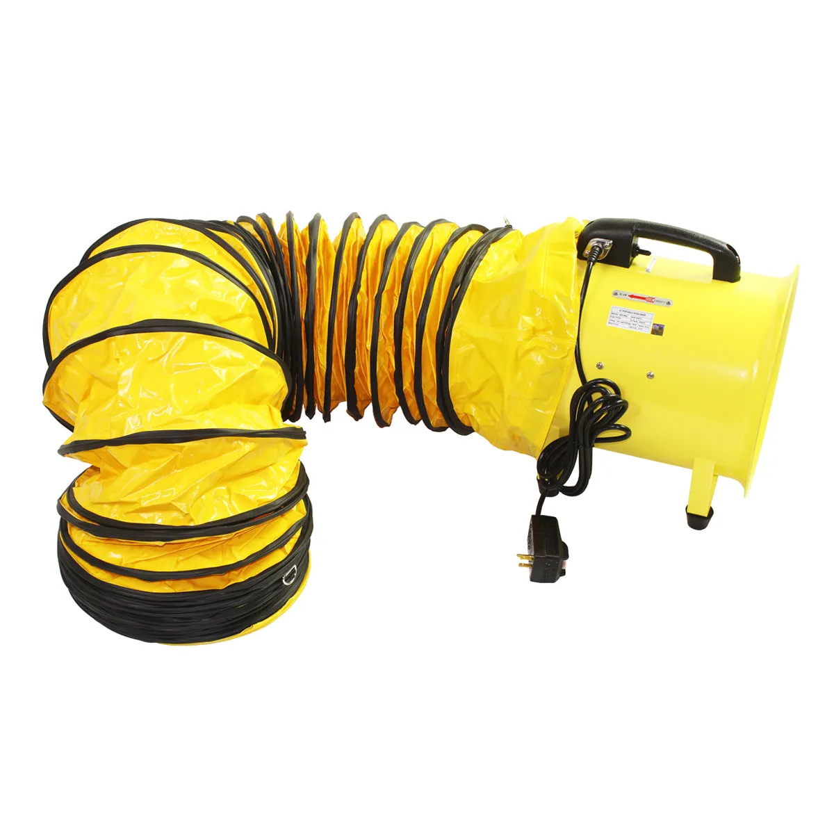 8 In. Axial Confined Space Ventilator with Polyvinyl Hose