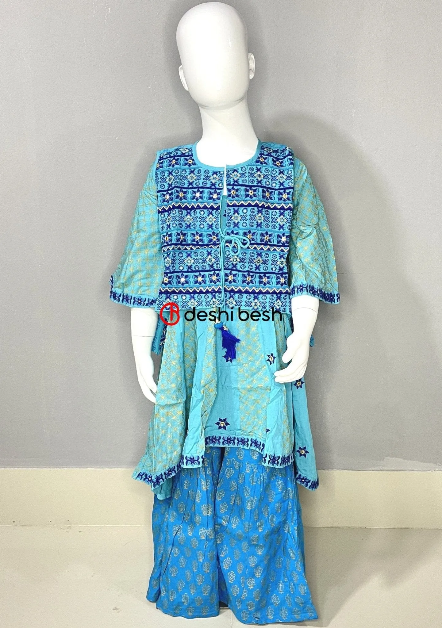 Aarong Printed Embroidered Linen Shalwar Suit