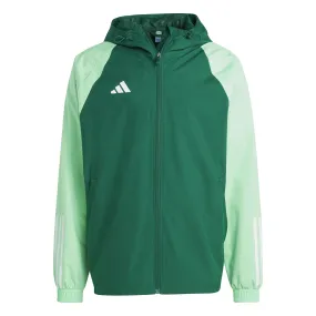 ADIDAS TIRO 23 COMPETITION ALL WEATHER JACKET TEAM DARK GREEN BEAM GREEN