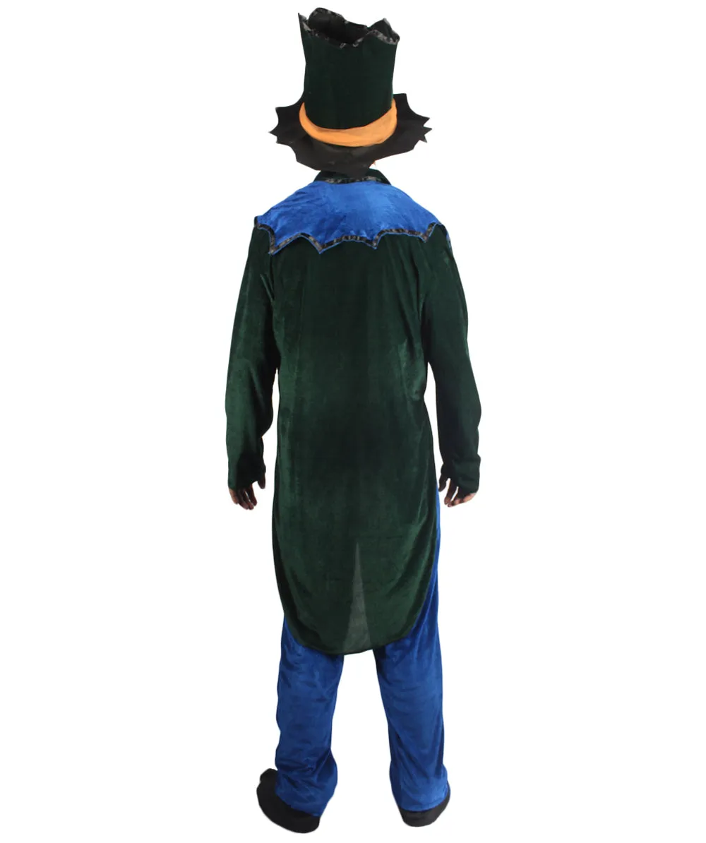 Adult Men's Wizard Costume | Black & Blue Cosplay Costume