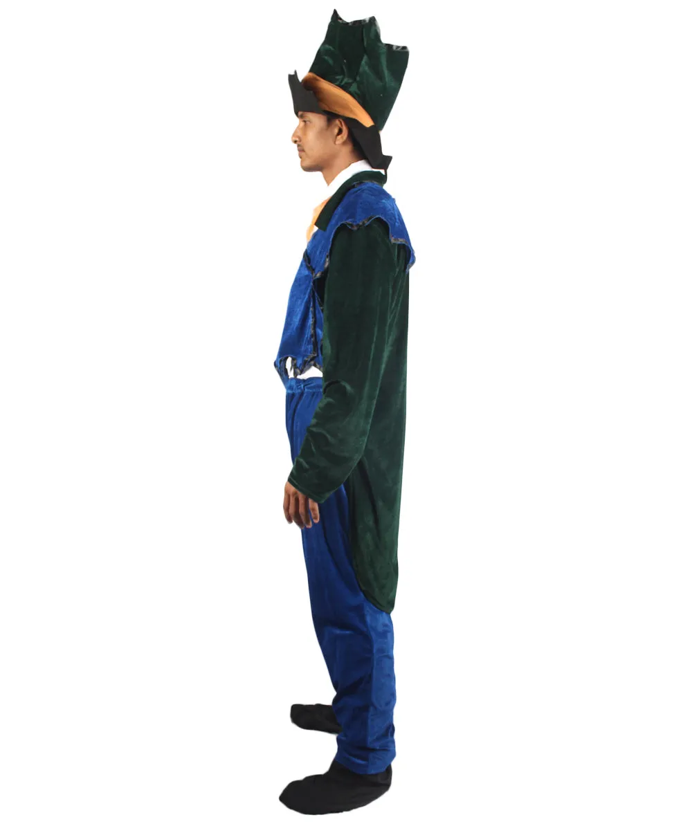 Adult Men's Wizard Costume | Black & Blue Cosplay Costume