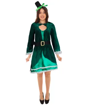 Adult Women's Luscious Leprechaun Costume | Green Cosplay Costume