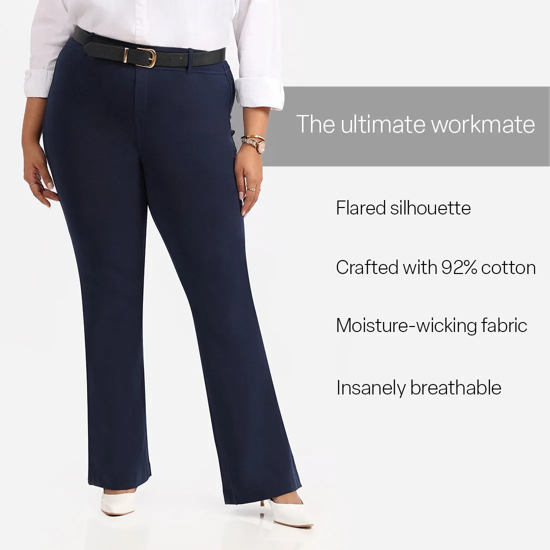 AM:PM Cotton Flare Pants - Lite Tall