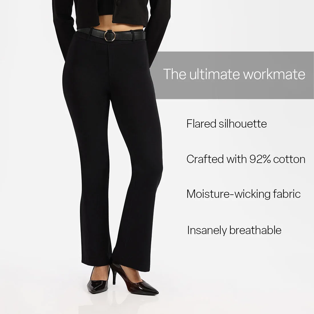 AM:PM Cotton Flare Pants - Lite Tall