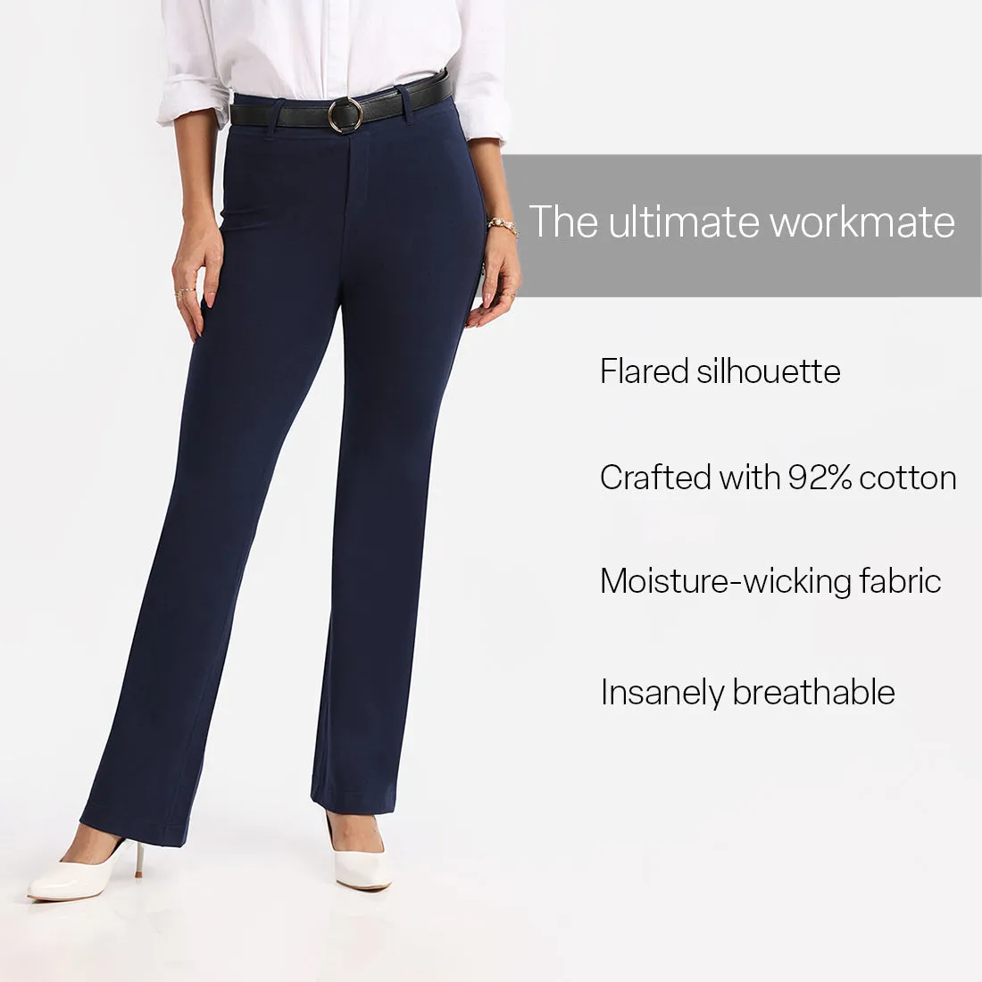 AM:PM Cotton Flare Pants - Lite Tall