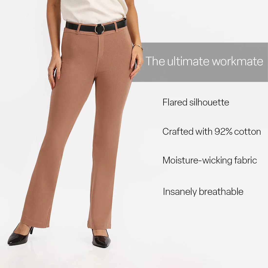 AM:PM Cotton Flare Pants - Lite Tall