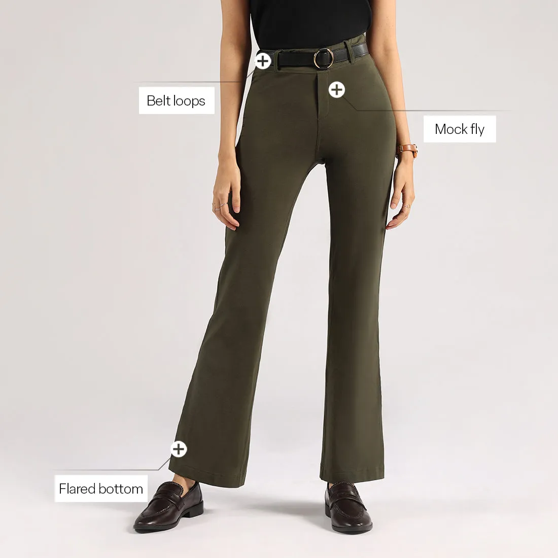 AM:PM Cotton Flare Pants - Lite Tall