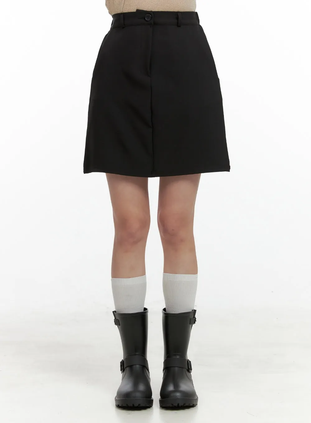 Back Banded Mini Skirt OL411