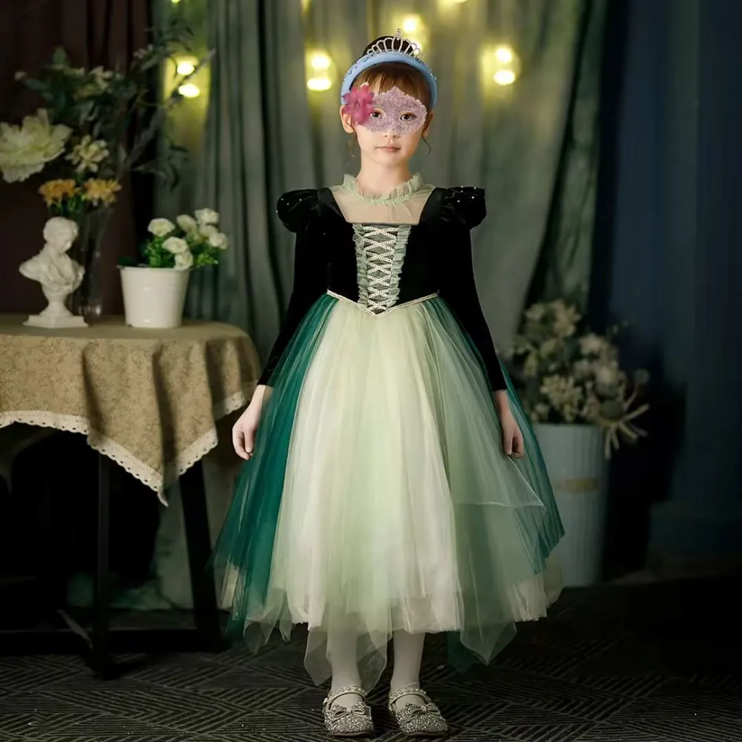 Black and Green Princess Dress