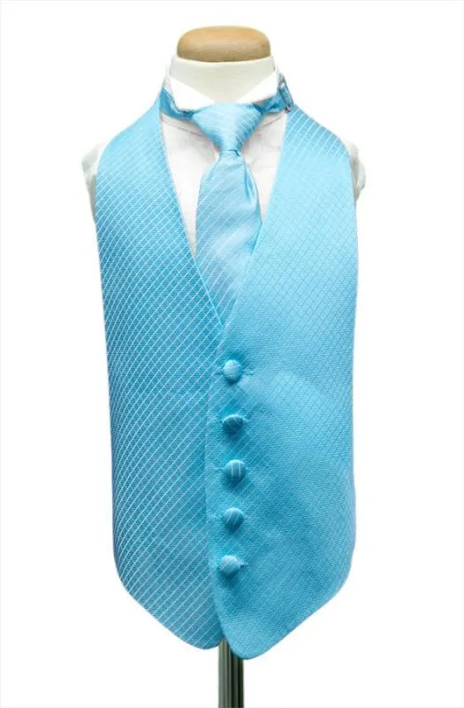 Blue Ice Palermo Kids Tuxedo Vest