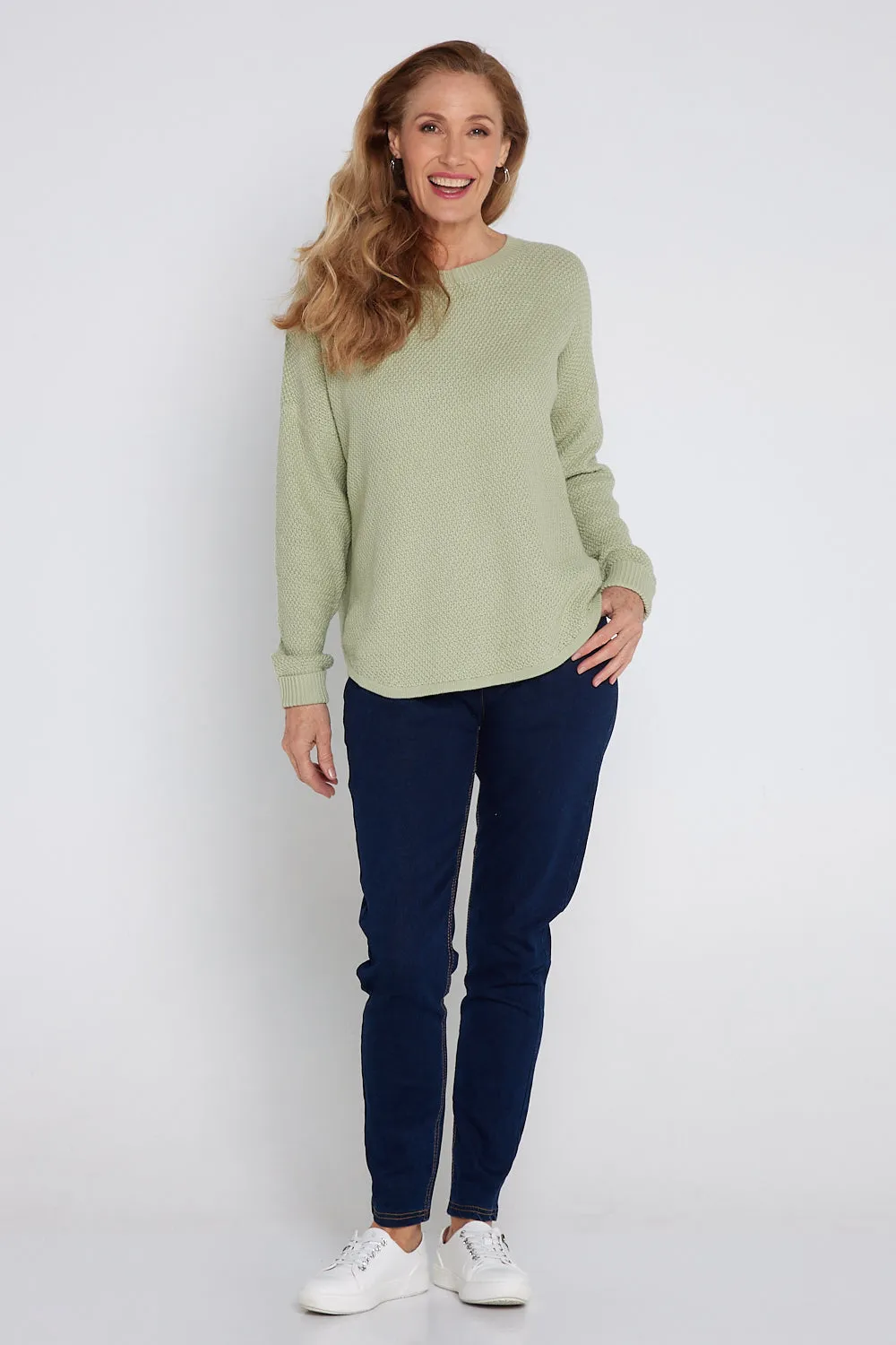 Brenda Waffle Knit - Sage