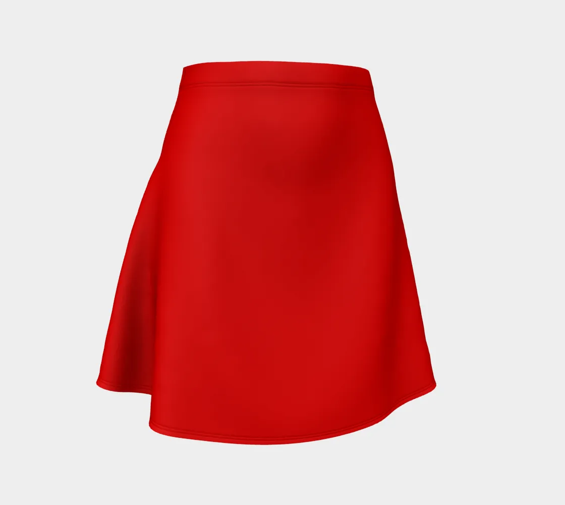 Bright Red Flare Skirt