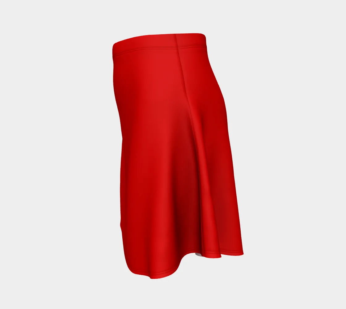 Bright Red Flare Skirt