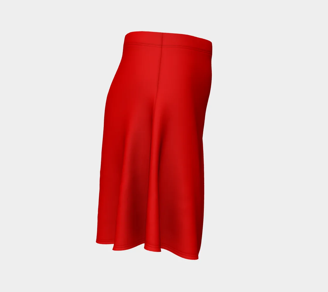 Bright Red Flare Skirt