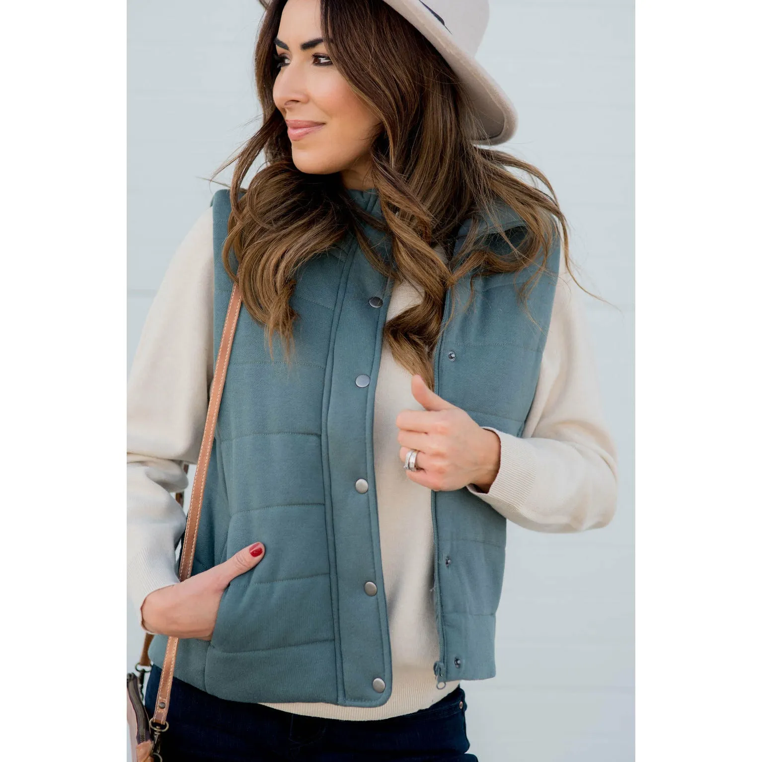 Button Down Puffer Vest