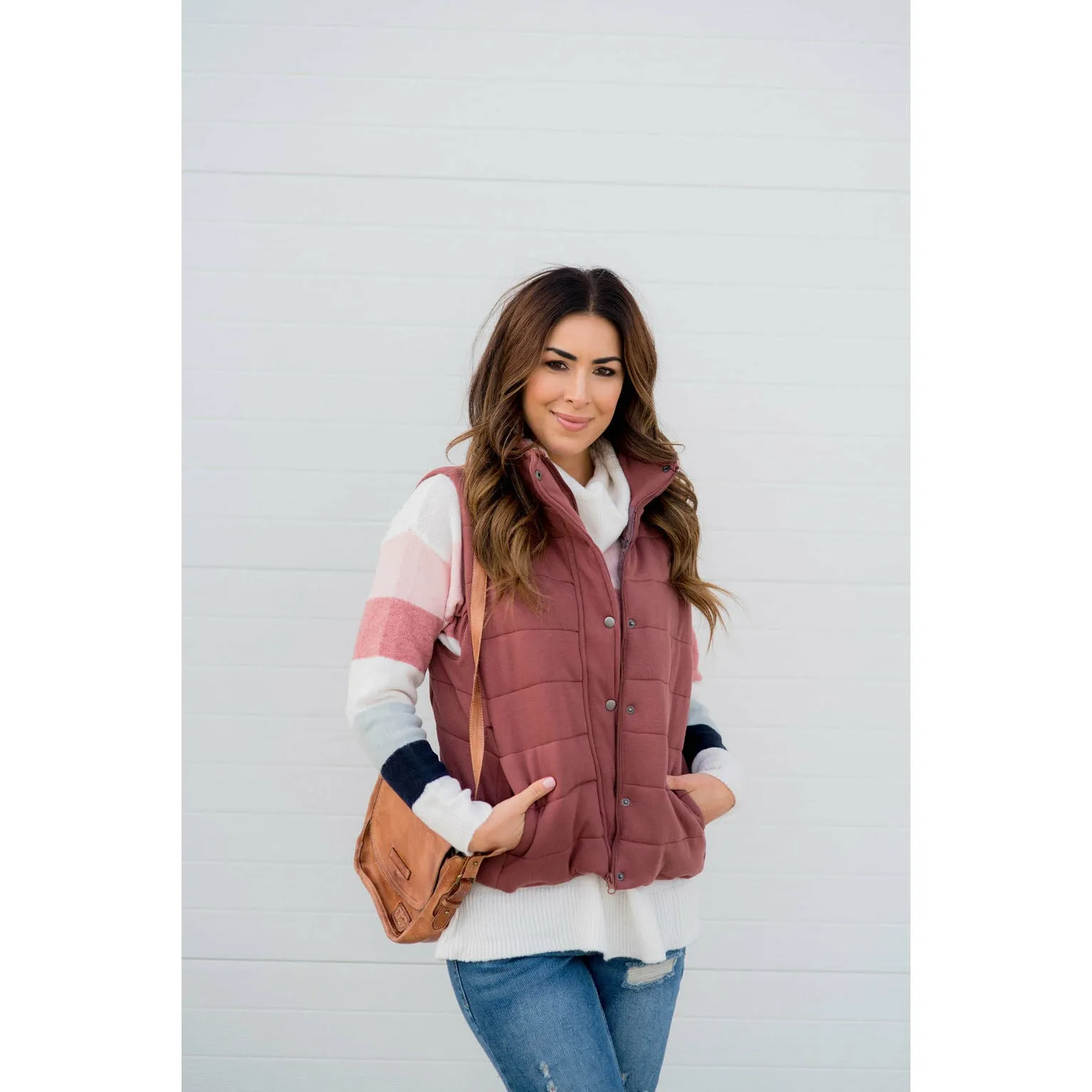 Button Down Puffer Vest