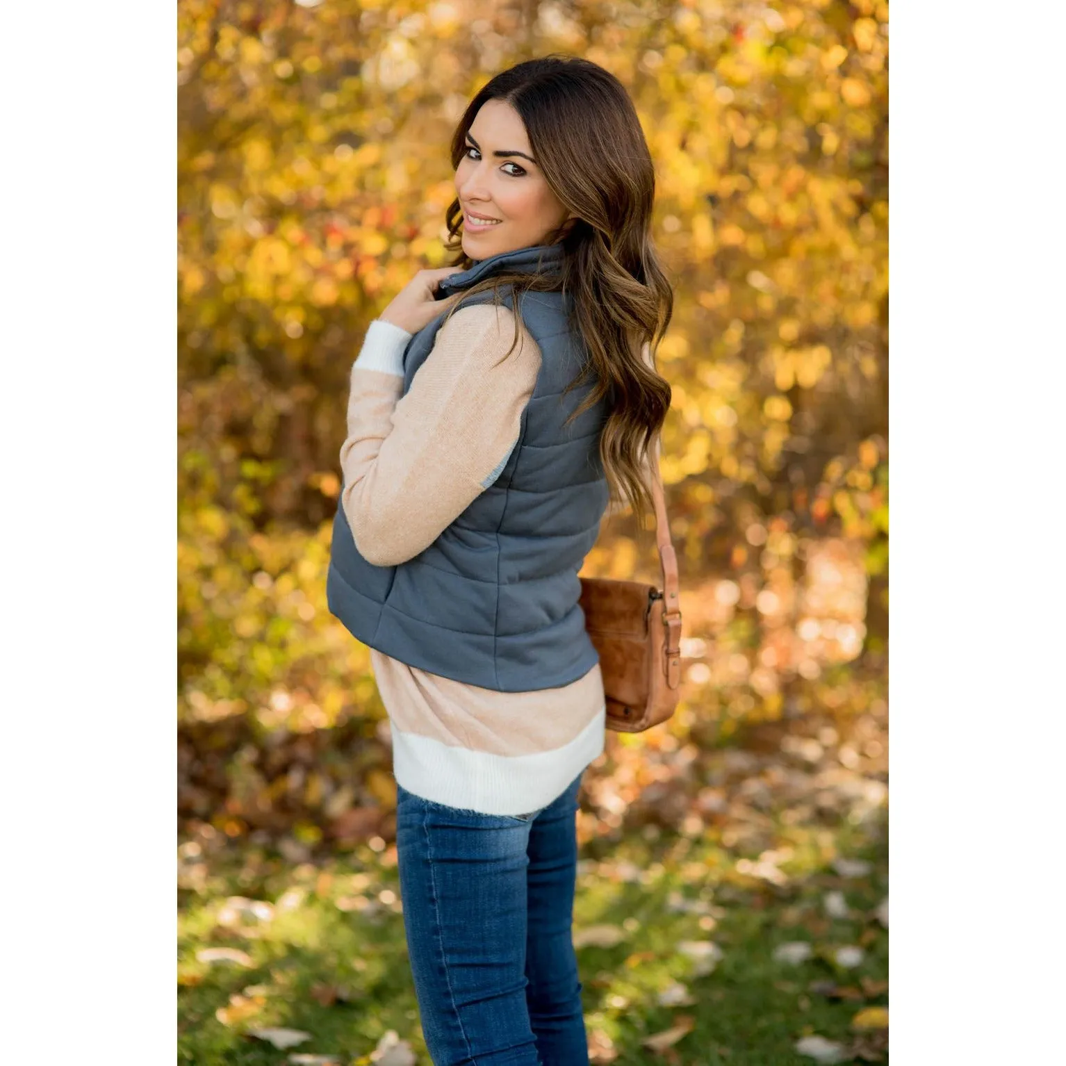 Button Down Puffer Vest