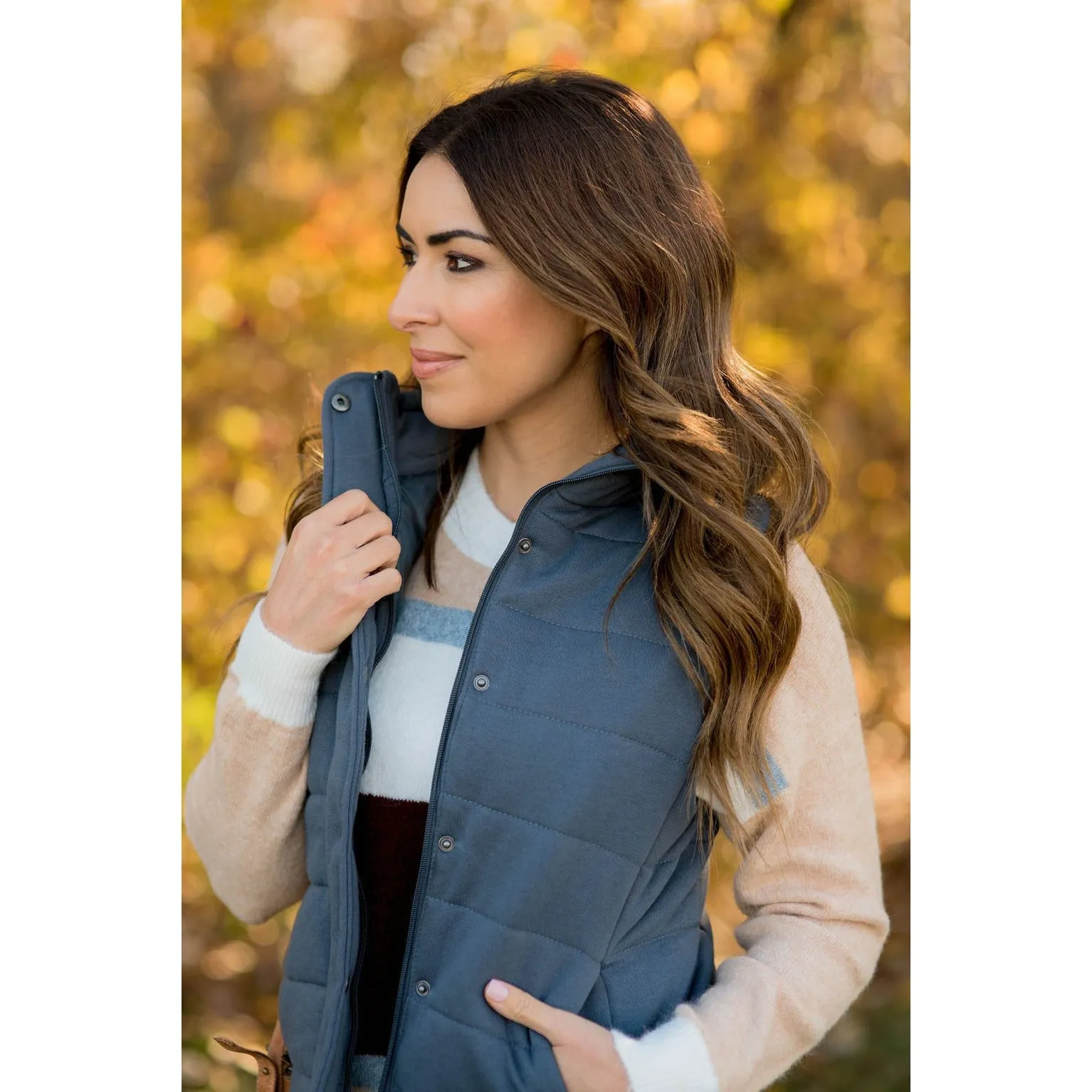 Button Down Puffer Vest