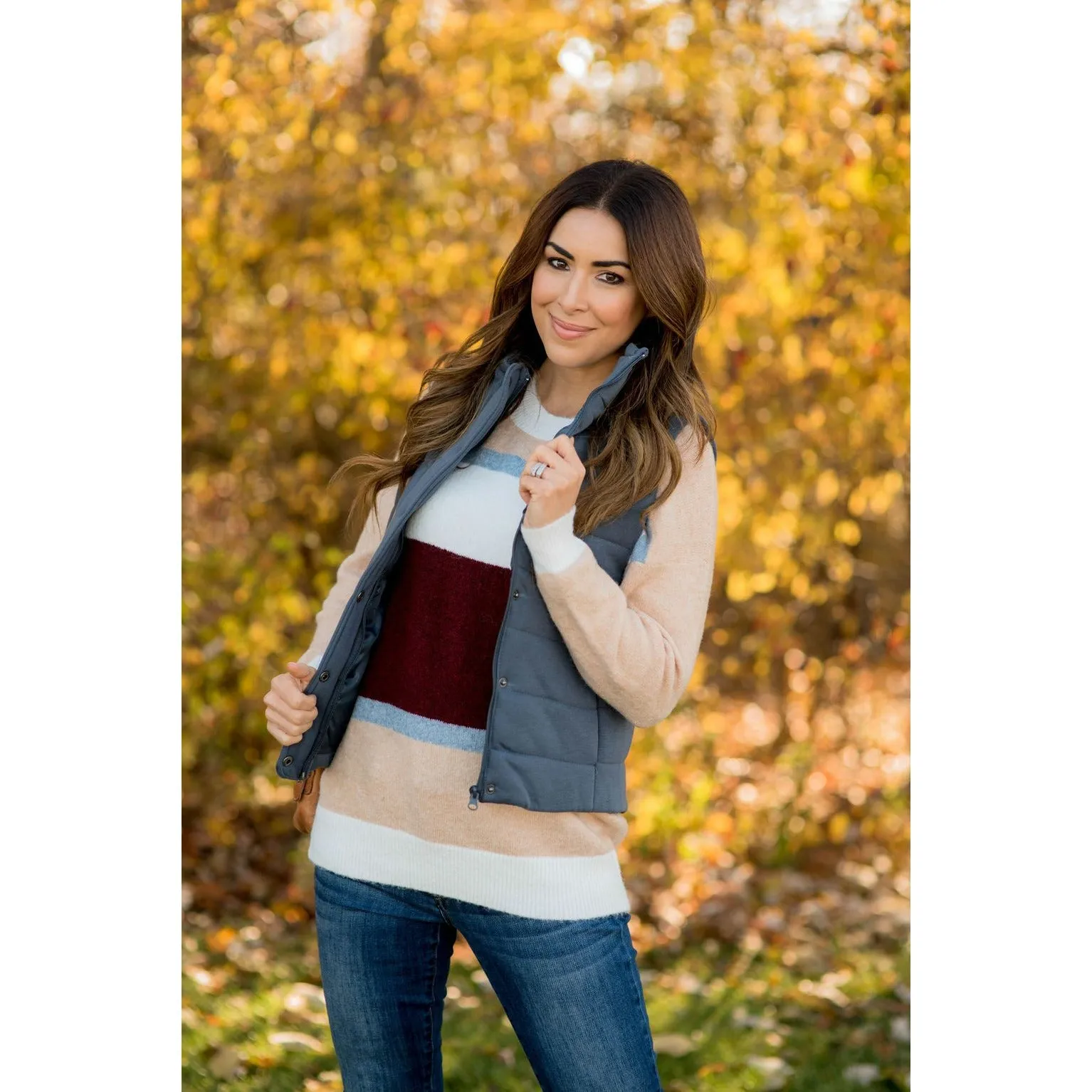 Button Down Puffer Vest