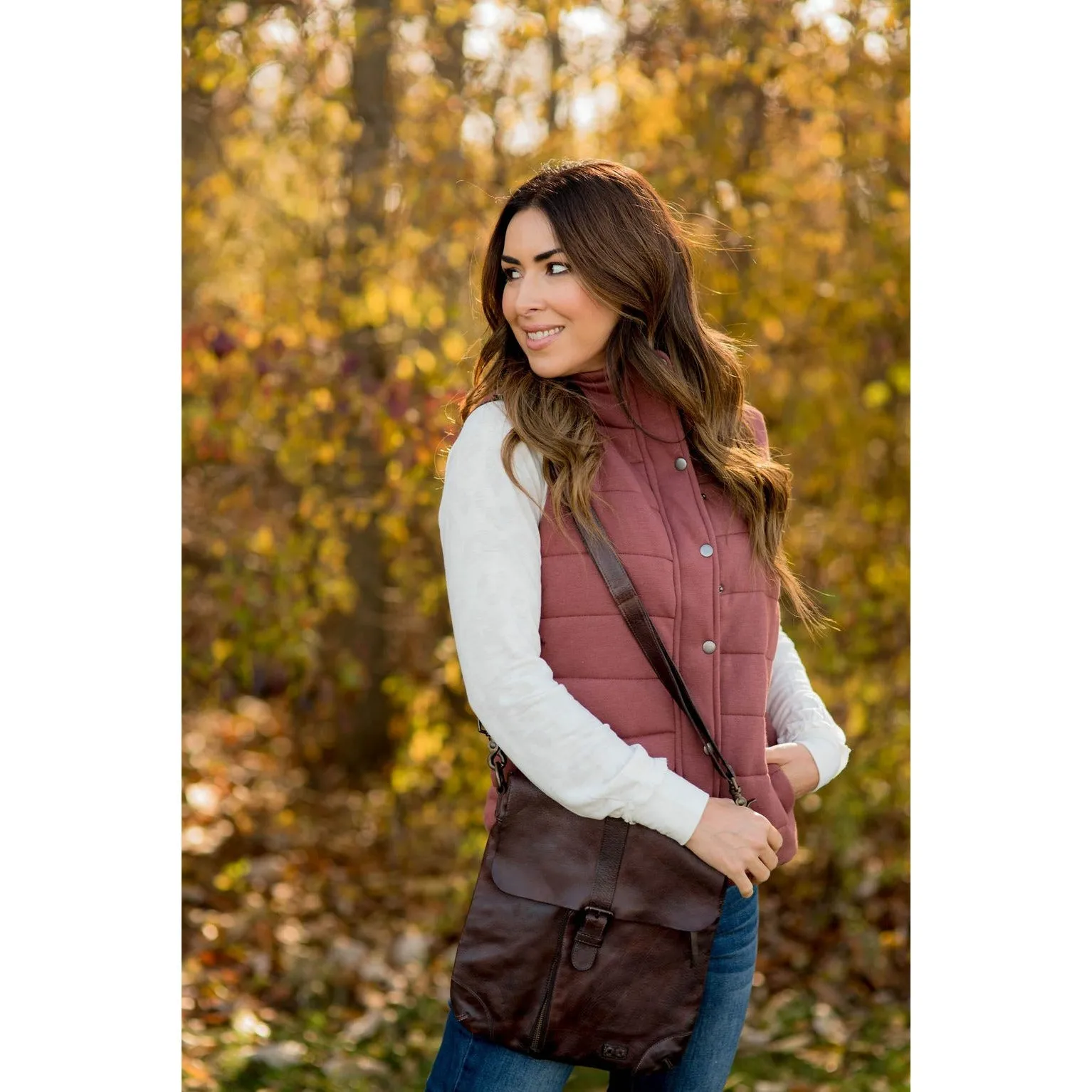 Button Down Puffer Vest