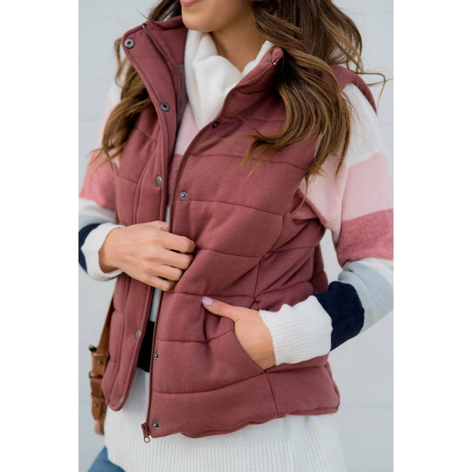 Button Down Puffer Vest