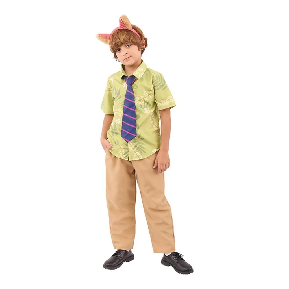 Children Zootopia Fox Nick Wilde Boy Costume