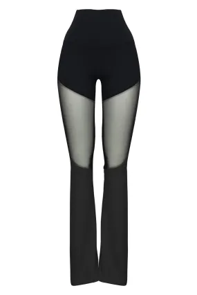 Christi Legging Flare Black / Black Mesh