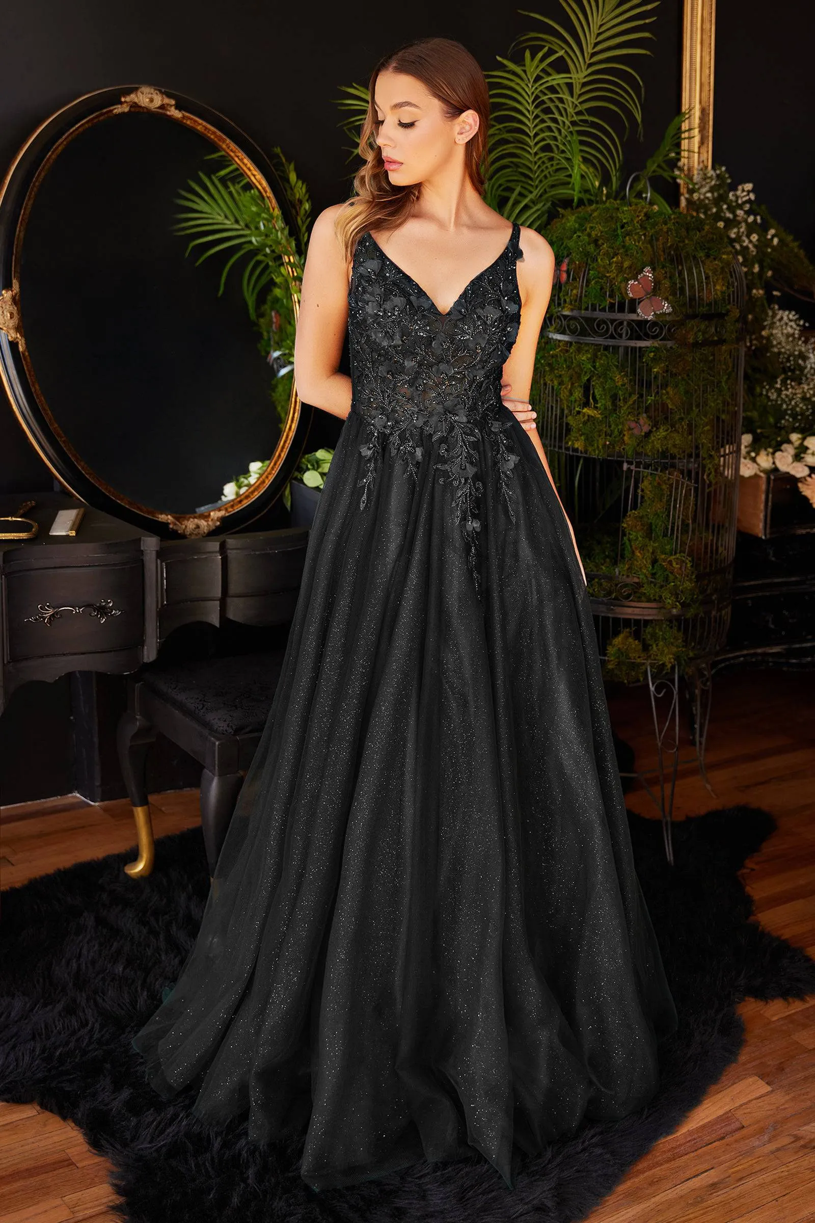 Cinderella Divine CD0181 Ladivine Flowing Embroidered Ball Gown