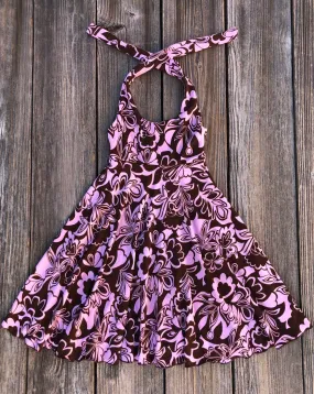 Cocoa Pink floral Halter Dress