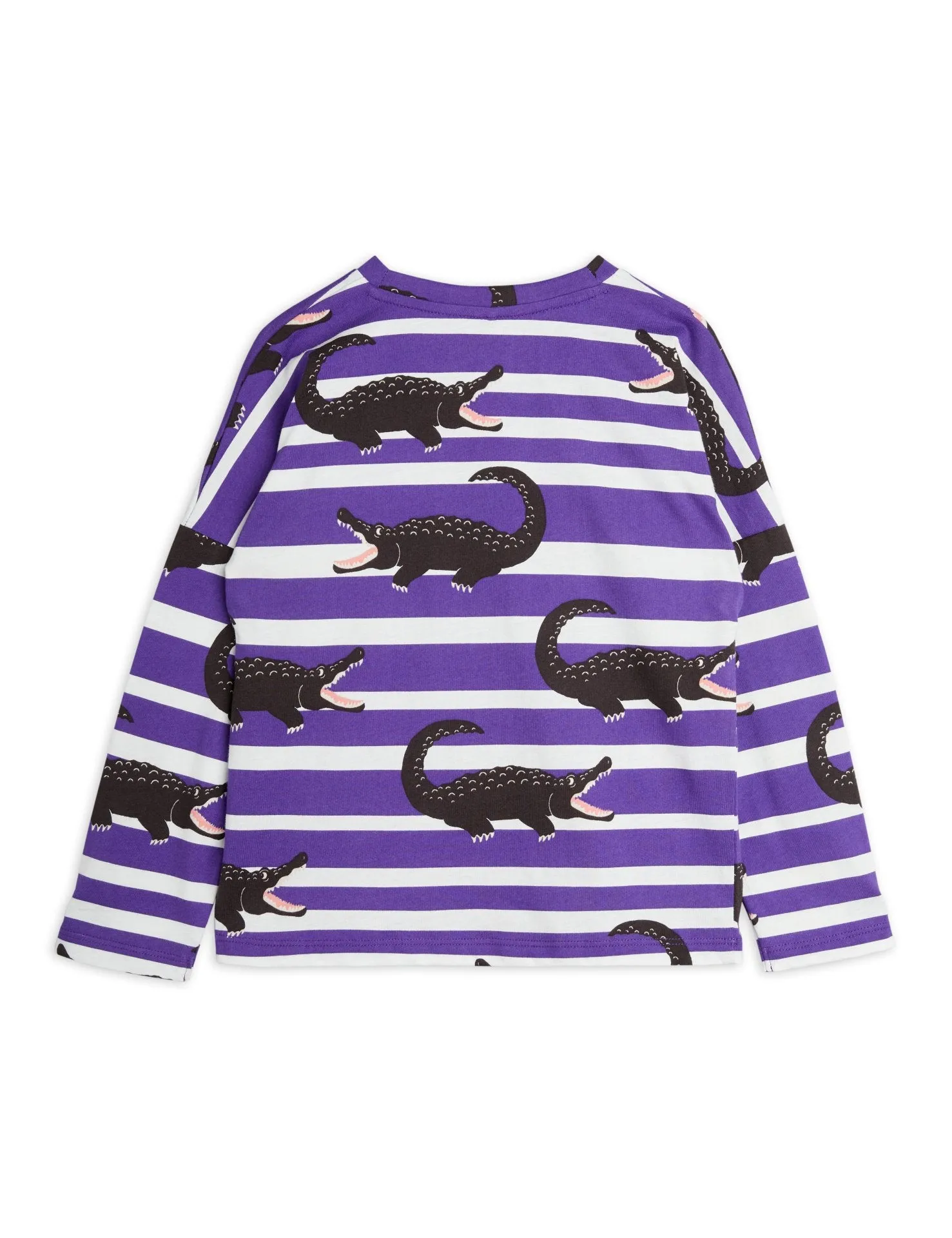 Crocodile Stripe Grandpa Shirt - Purple