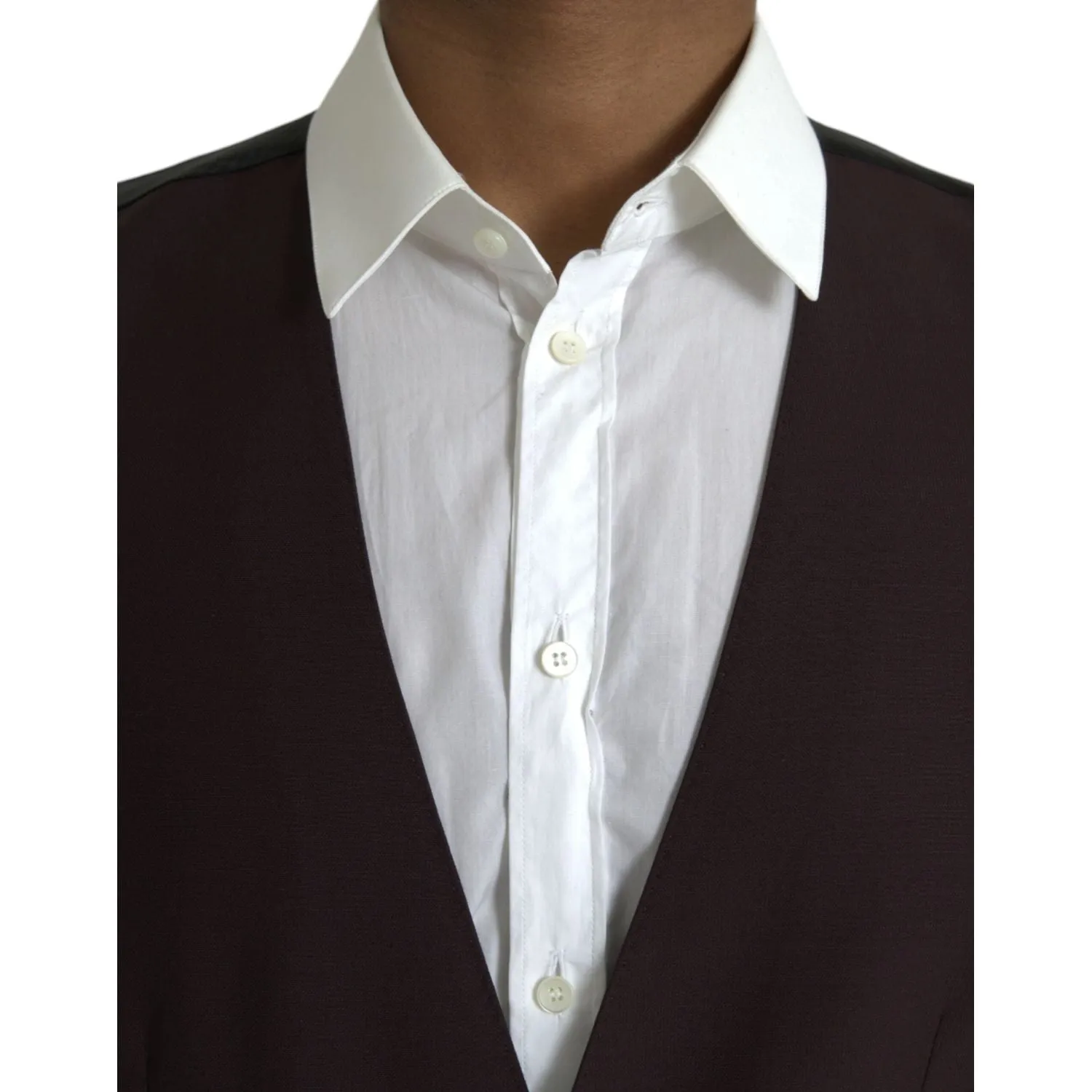 Dolce & Gabbana Brown Wool Waistcoat Dress Formal Vest