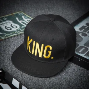 Embroidered Hip Hop Wild Cap - King & Queen - Be a Boss!