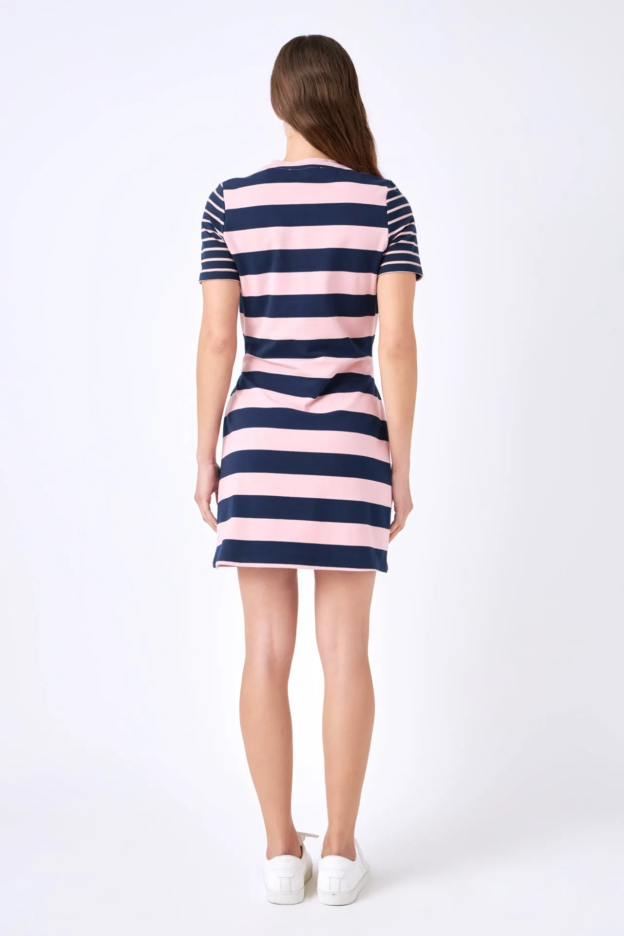 English Factory - Contrast Stripe Knit Mini Dress