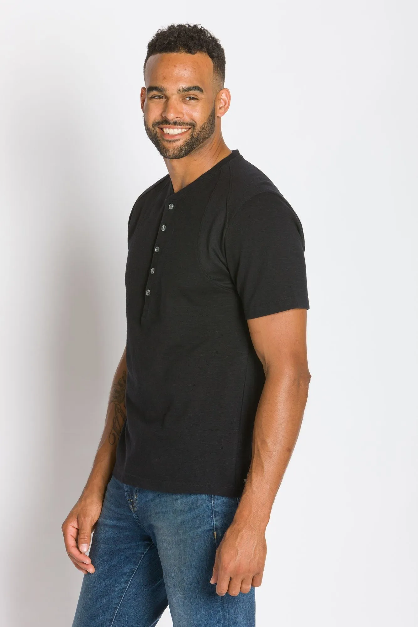 Excursion | Men's Short Sleeved Henley with Mesh Panels