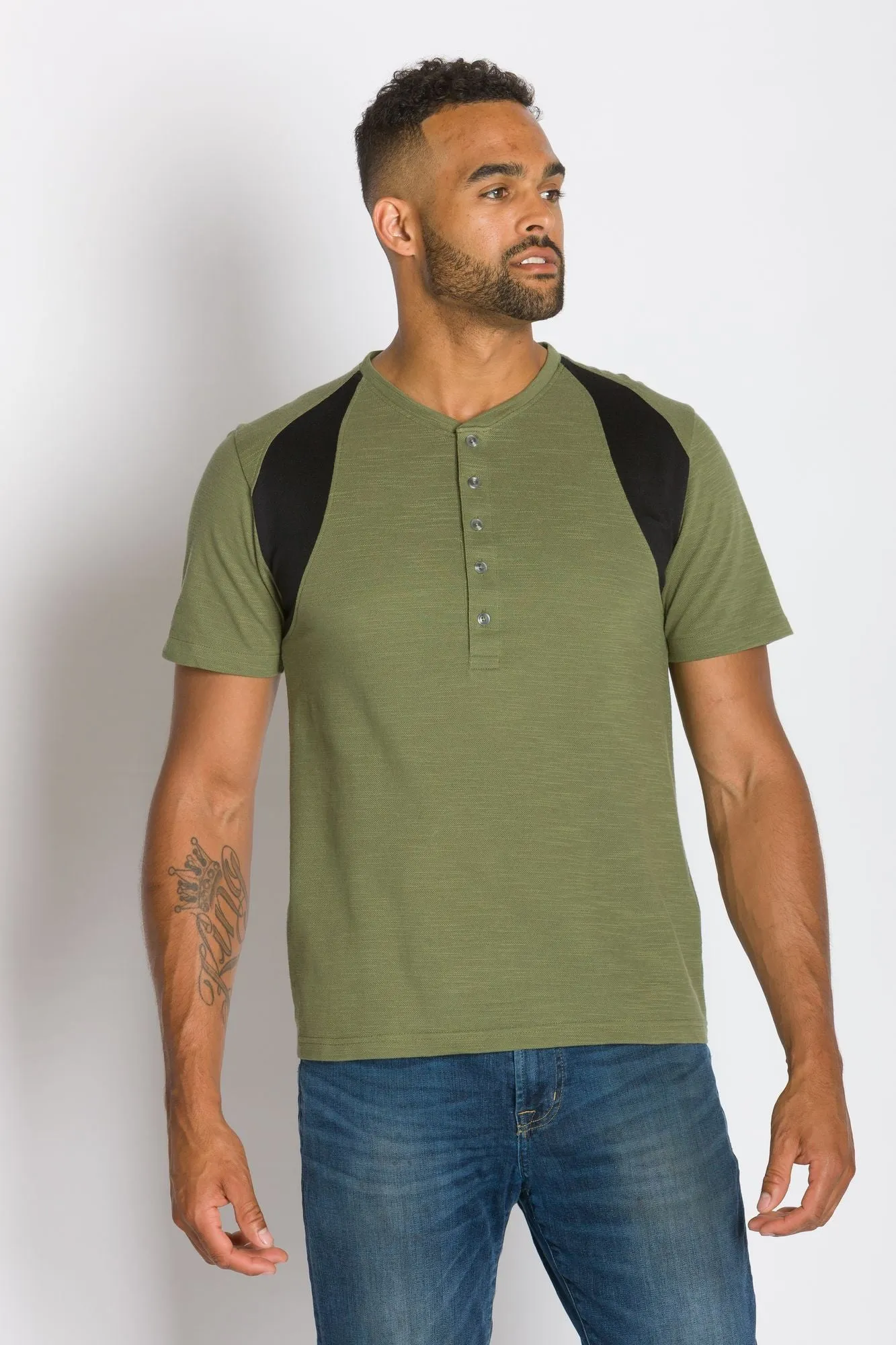 Excursion | Men's Short Sleeved Henley with Mesh Panels