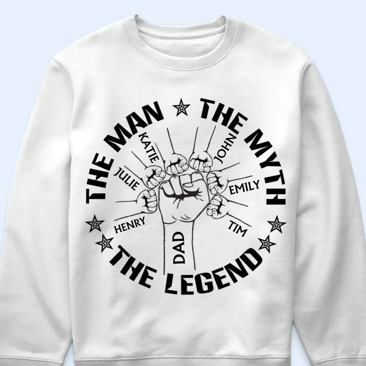 Family - Dad Grandpa The Man The Myth The Legend - Personalized T Shirt, Hoodie, Sweatshirt