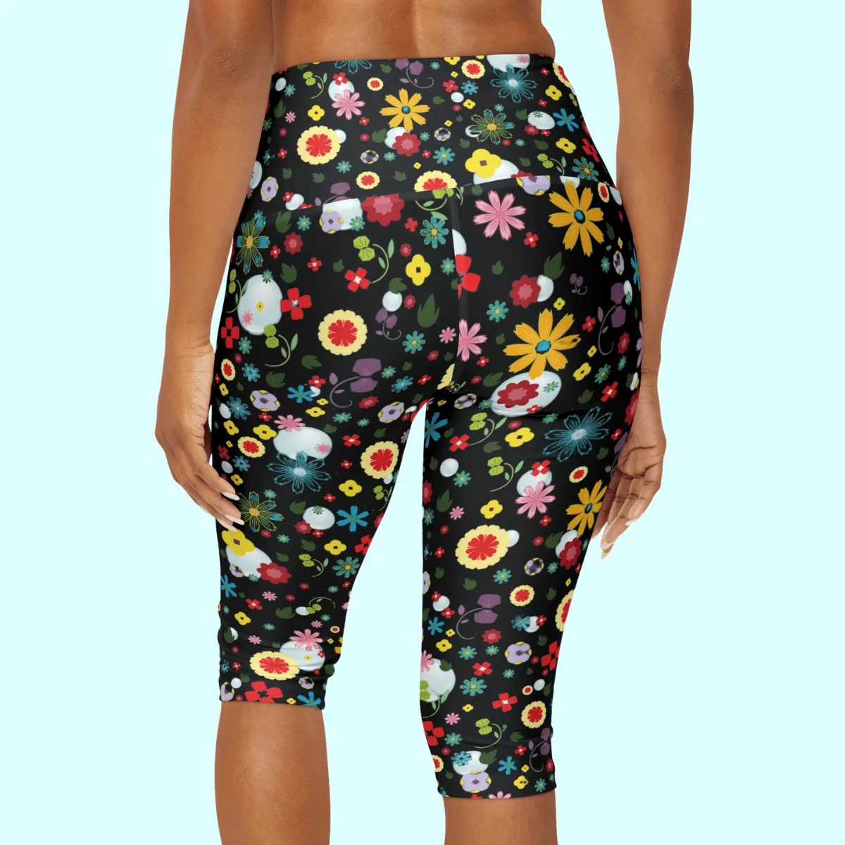 Floral Yoga Capri Leggings