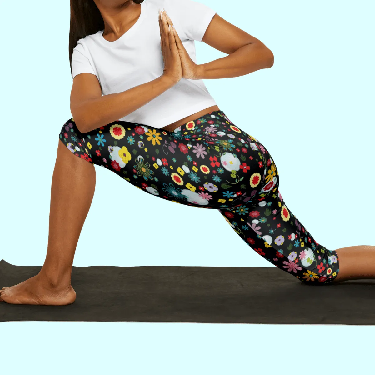 Floral Yoga Capri Leggings