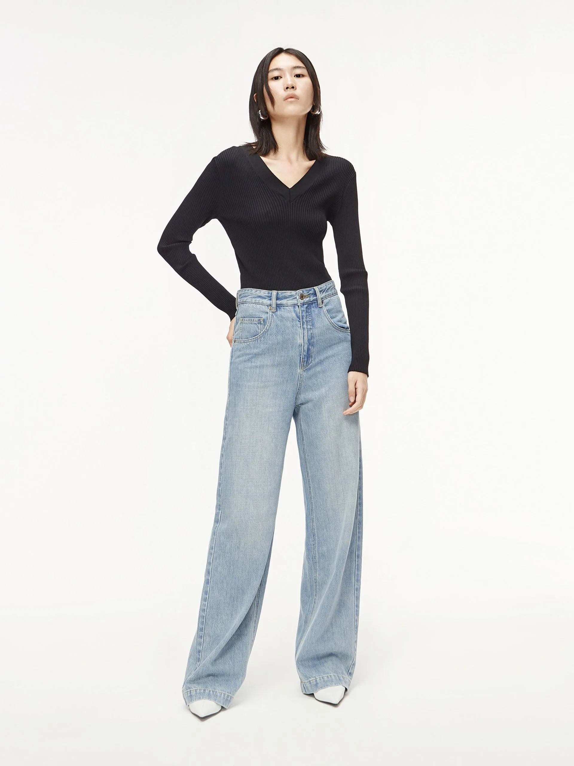 Flowy Long Wide Leg Jeans