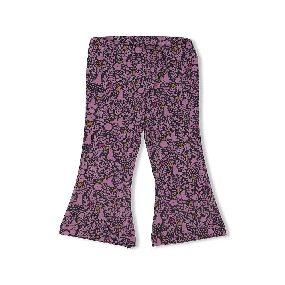 FOREST FANCY - Allover Forest Print Flared Pants