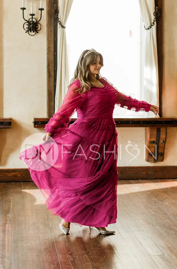 Genevieve Magenta Haze Gown - DM Exclusive - Maternity Friendly