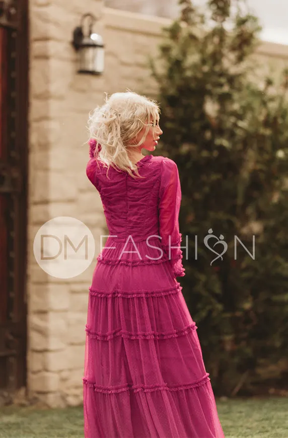 Genevieve Magenta Haze Gown - DM Exclusive - Maternity Friendly