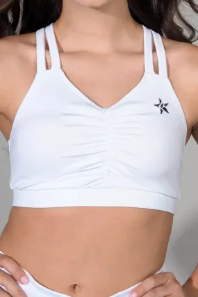 Get it Girl Sports Bra in White