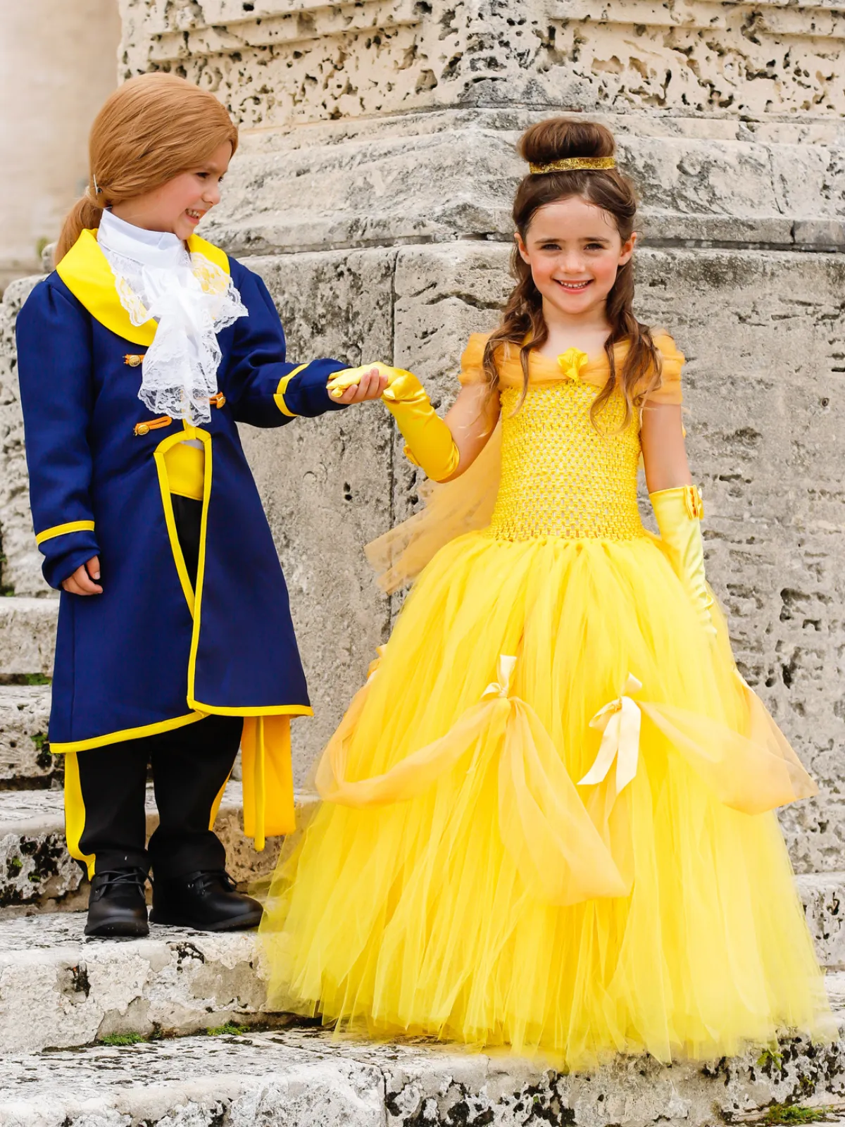 Girls Deluxe Beauty and The Beast Inspired Costume Ball Gown