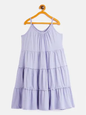 Girls Lavender Tiered Dress