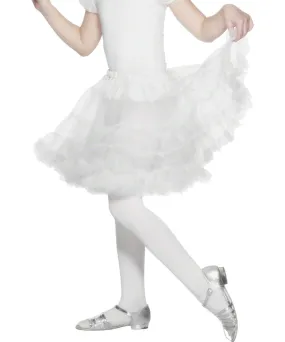 Girls Layered White Petticoat