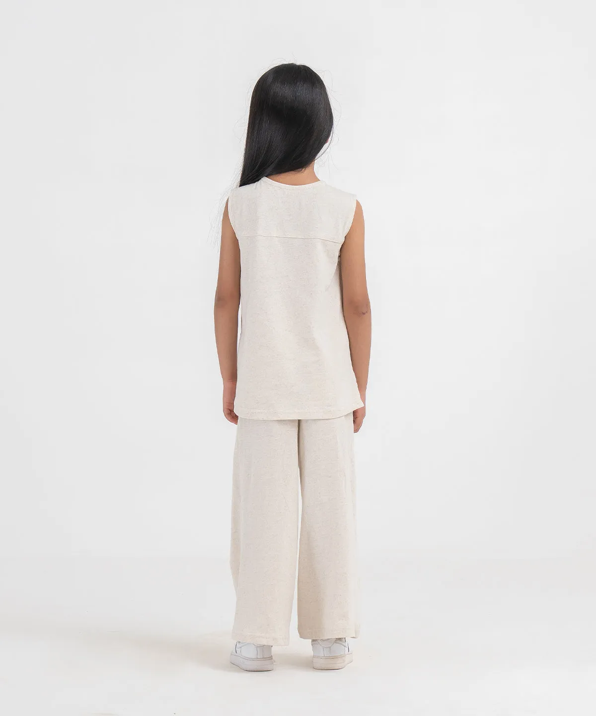 Girls' Linen Flared Pants